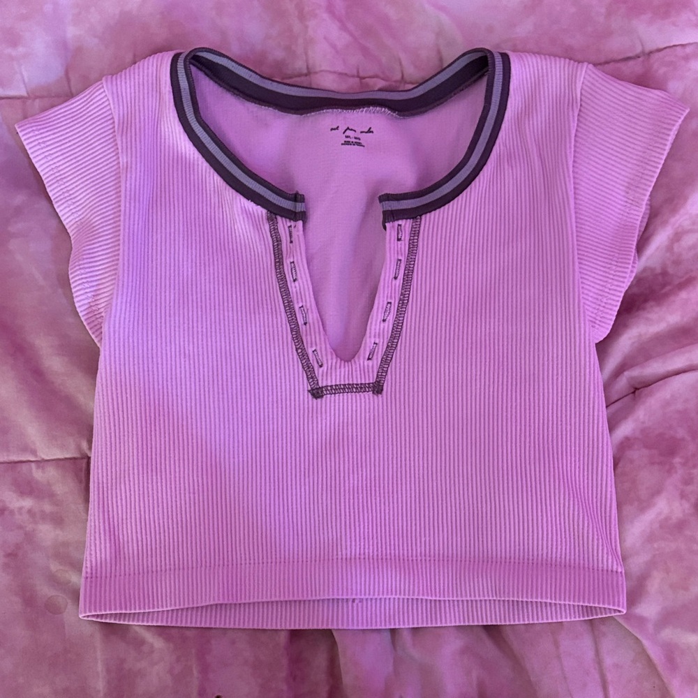Urban Outfitters Purple Ribbed Top